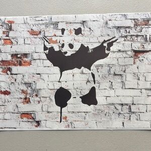Urban Panda Graffiti Wall Art BANKSY panda